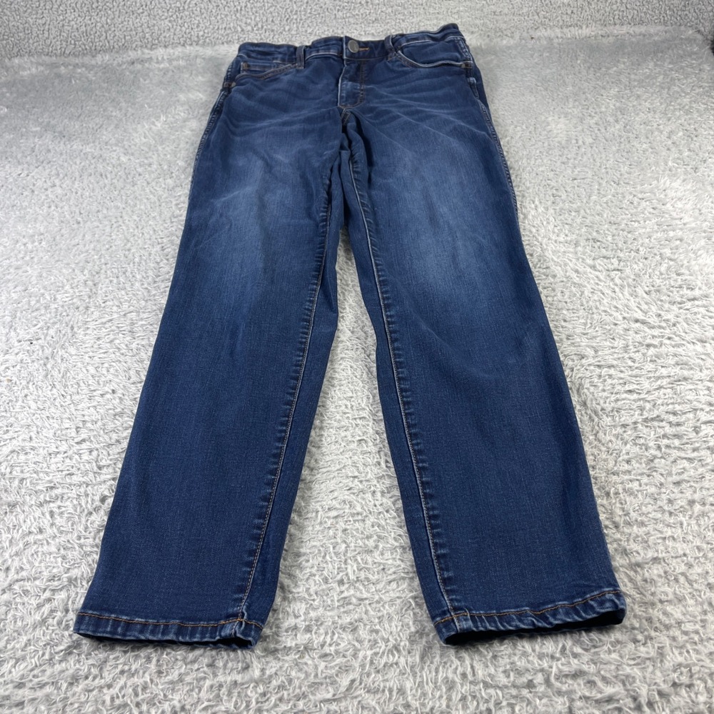 Kut Womens Size 10 Dark Wash Straight Leg Stretch Denim Jeans Indigo